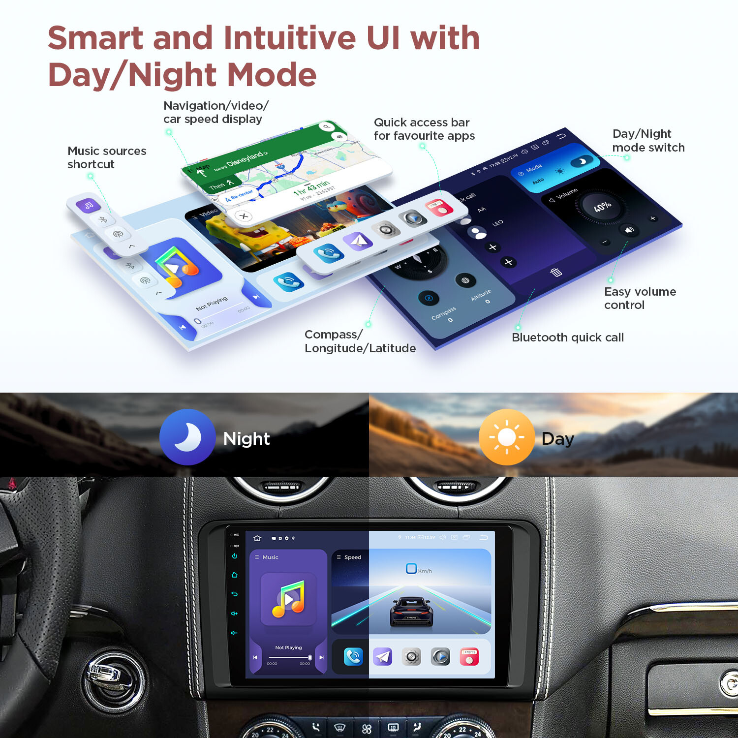 9” Android 14 8-Core Car GPS Radio Stereo WiFi 4Glte For Mercedes-Benz W164 X164