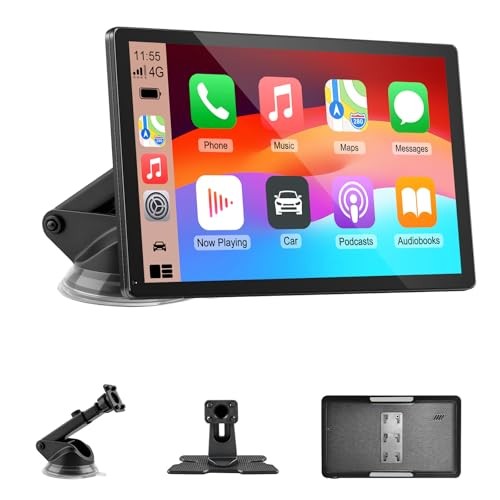 CarPlay Screen for Car, 9” Wireless CarPlay & Android Auto – Smart Portable