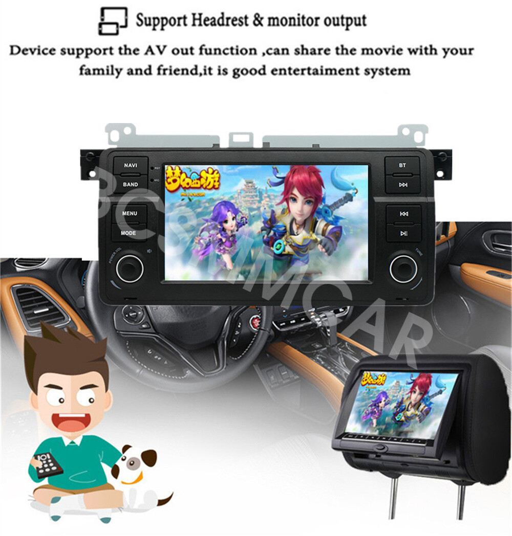 2DIN Car Radio MP5 Player Head Unit BT FM Fit For BMW E46 2-door Coupe 1999-2006
