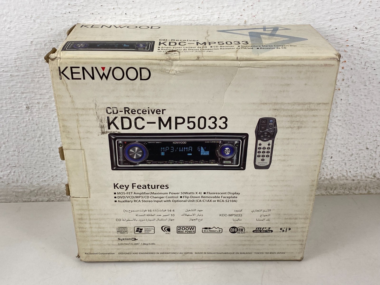 Kenwood KCD-MP5033 CD/MP3 Receiver Car New Boxed