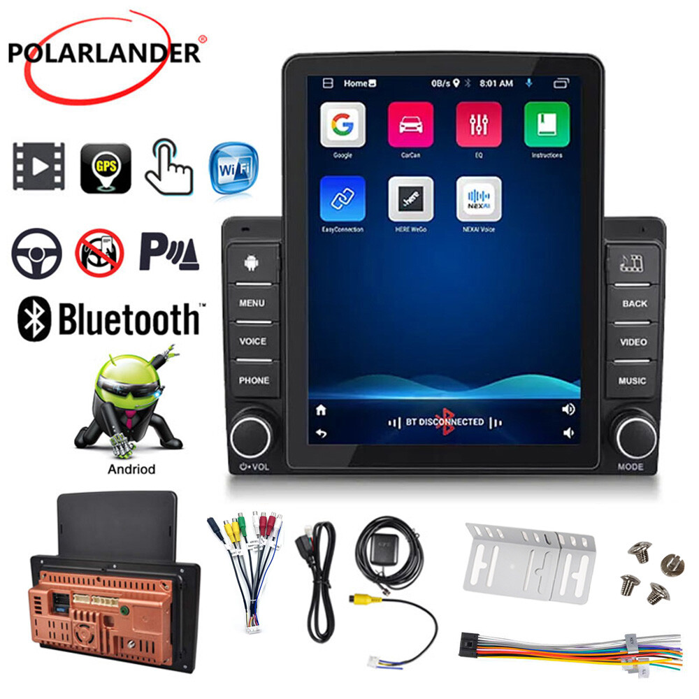 9.5″ 2 Din GPS Navi Car Stereo 1+16G MP5 Vertical Touch Screen Radio Bluetooth