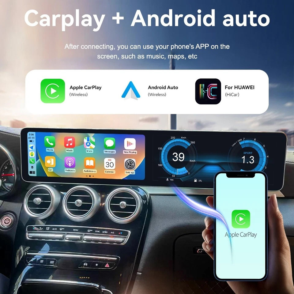 For 2019 Mercedes Benz GLC C Class 8G+128GB CarPlay Car Stereo Radio GPS