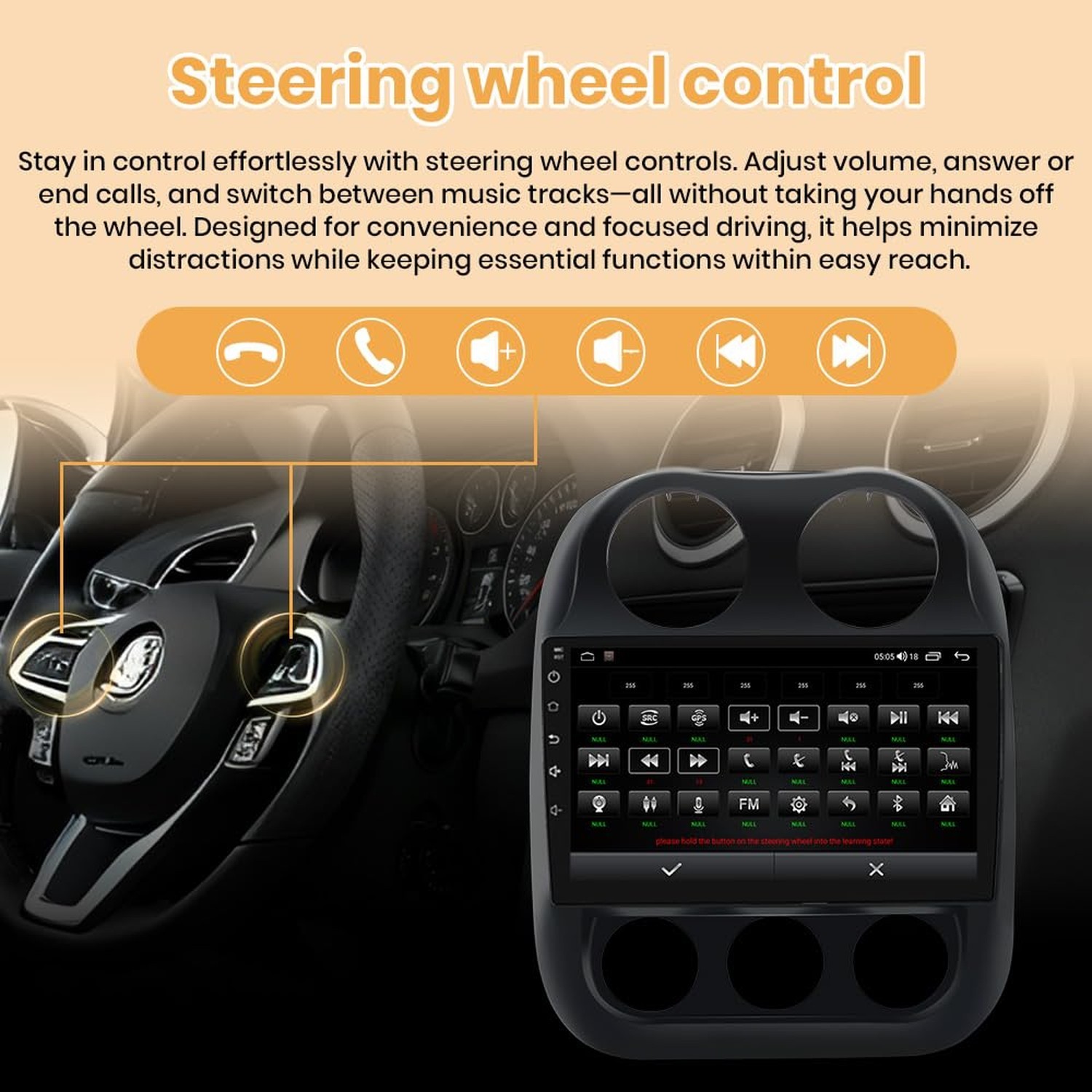 Android Radio for Jeep Compass 2010-2016, Patriot 2009-2016 with 10.1 inch To…