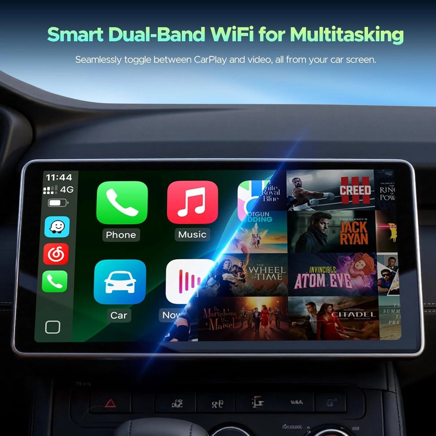 3 In1 Magic Video Box for Streaming Wireless CarPlay AI box Android Auto Adapter