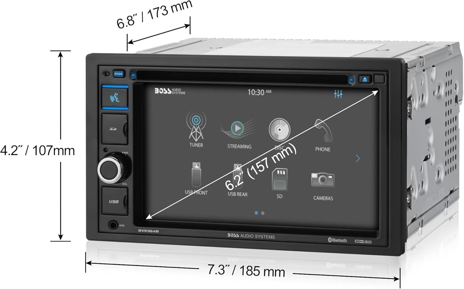 Boss Audio Bv9364b Dvd Player 6.2 Touchscreen Bluetooth Hands Free And Eq