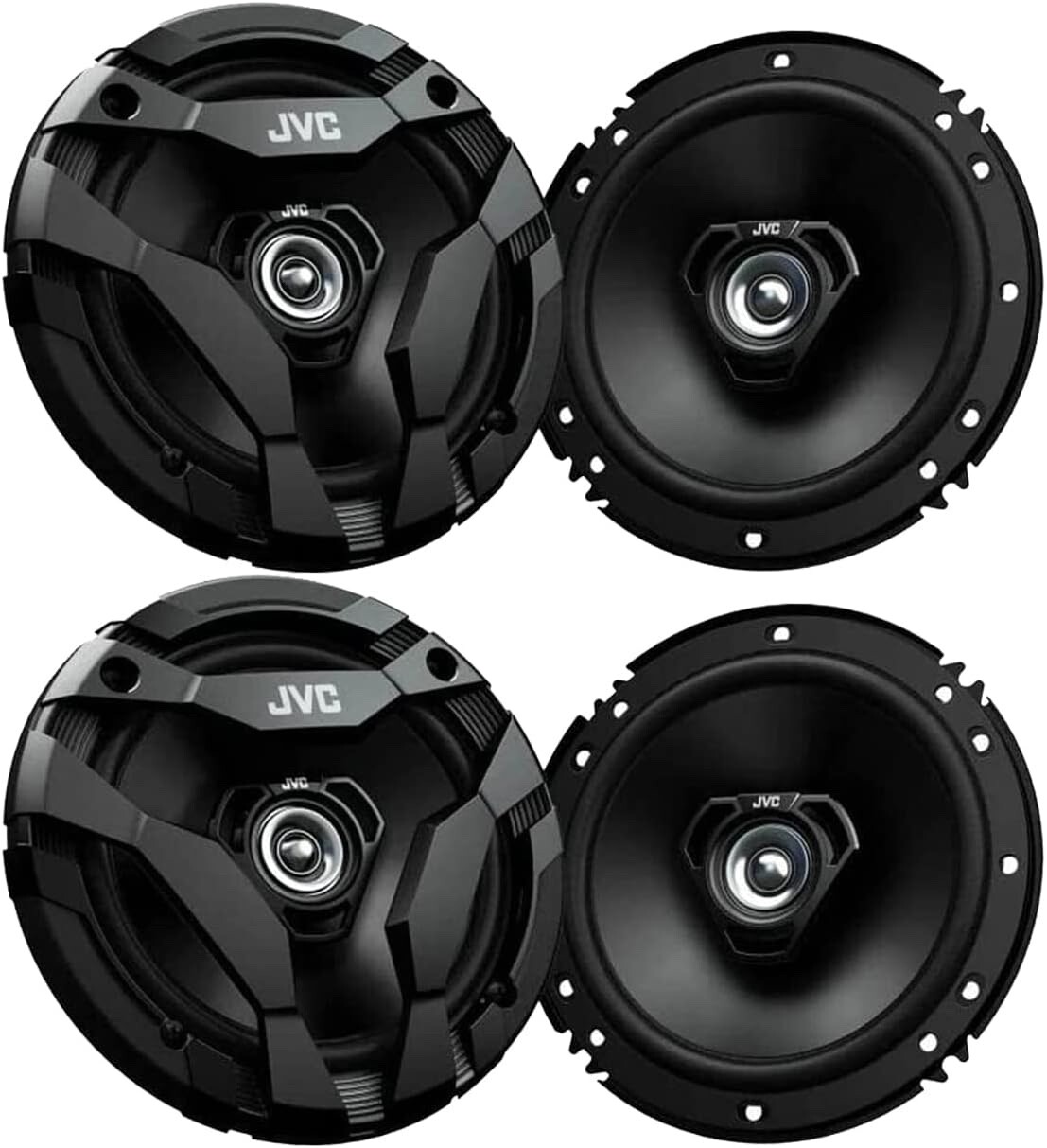 4) JVC CS-DF620 6.5″ 2-Way Coaxial Car Audio Speakers
