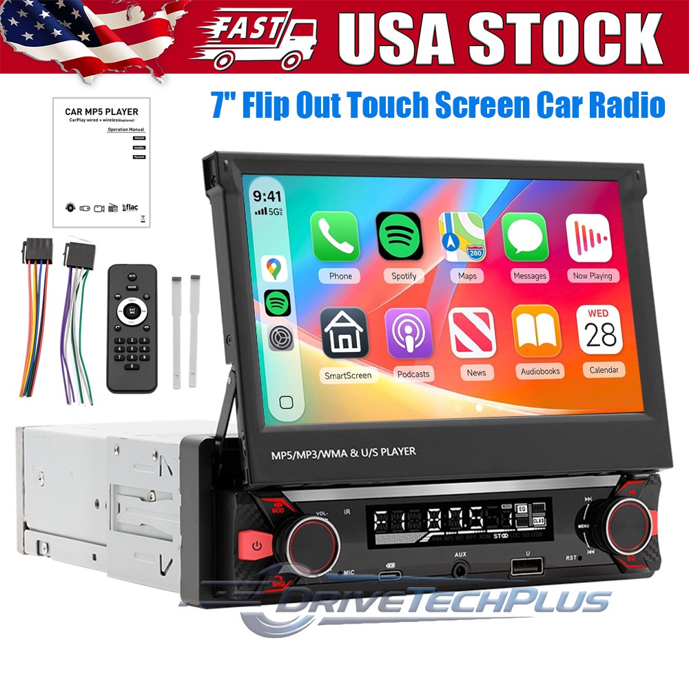 7″ Radio Estereo De Pantalla Para Coche Carro USB WiFi Tactil Single Din BT MP5