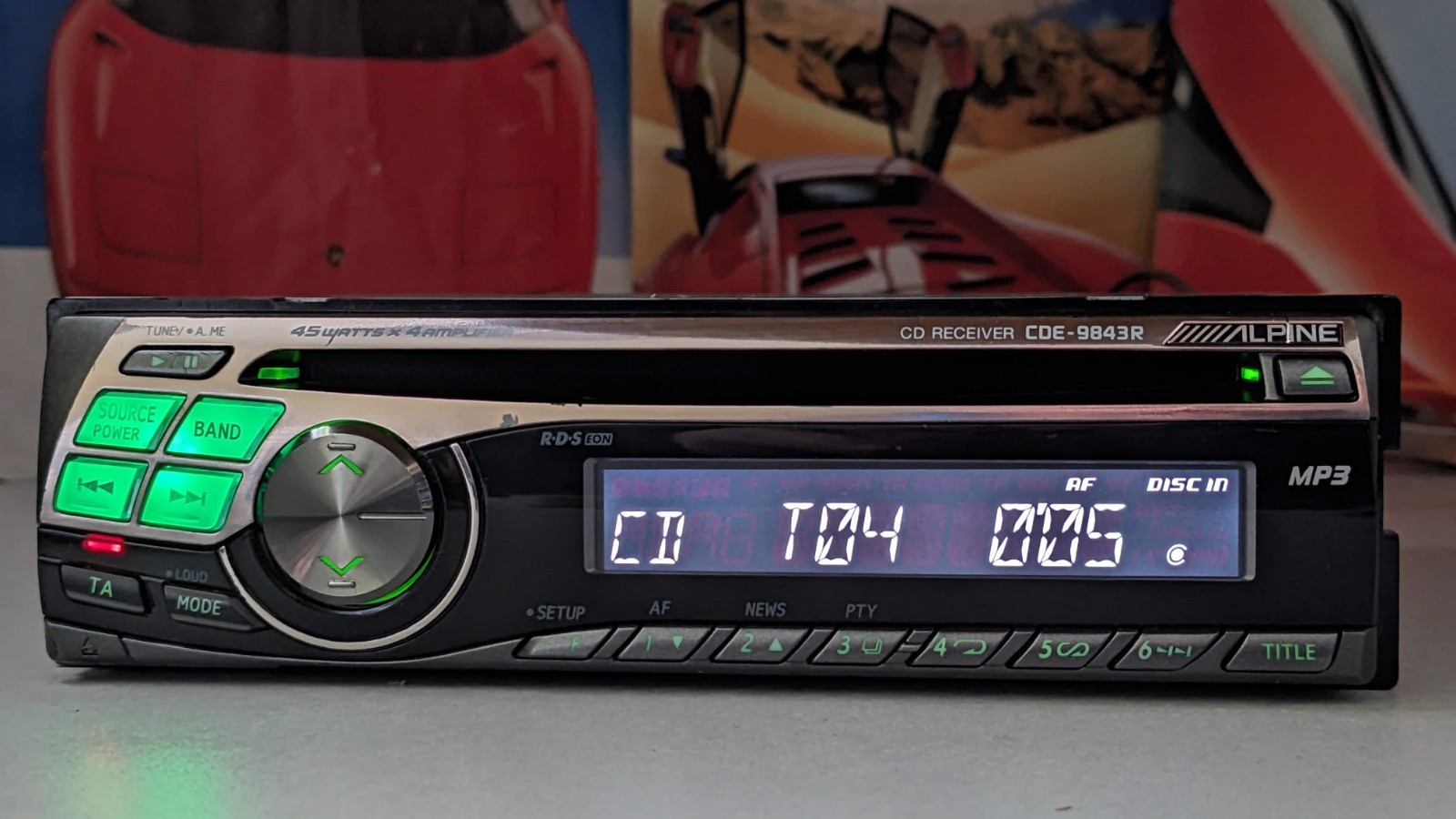 Alpine CDE-9843R Car Stereo AM/FM MP3 WMA CD Receiver – 4 X 45 Watt
