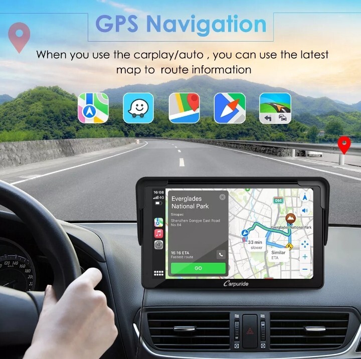 Carpuride C3 Wireless Apple Carplay Radio Car Stereo Touch Screen Android Auto