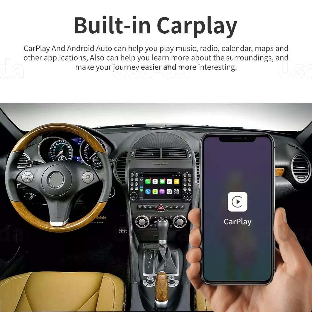 7″ Android 14 Car Radio For Mercedes-Benz SLK R171 2004-2012 GPS Carplay 4+64G