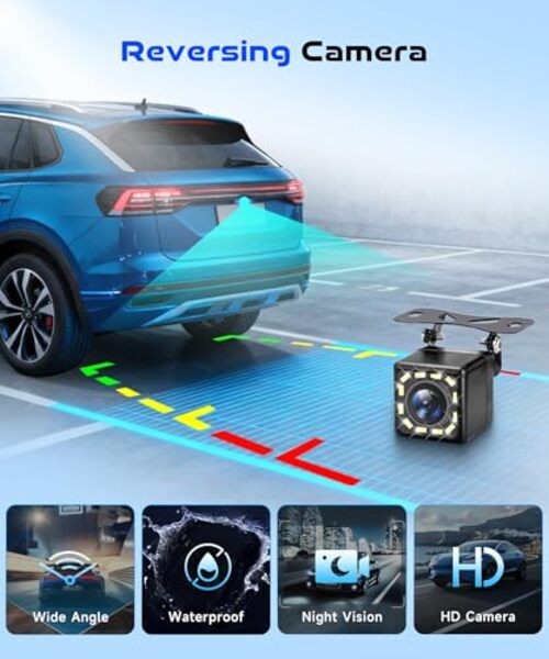 6.9-inch Single Din Car Stereo Wireless Carplay,1280X480P IPS Touch Screen Car