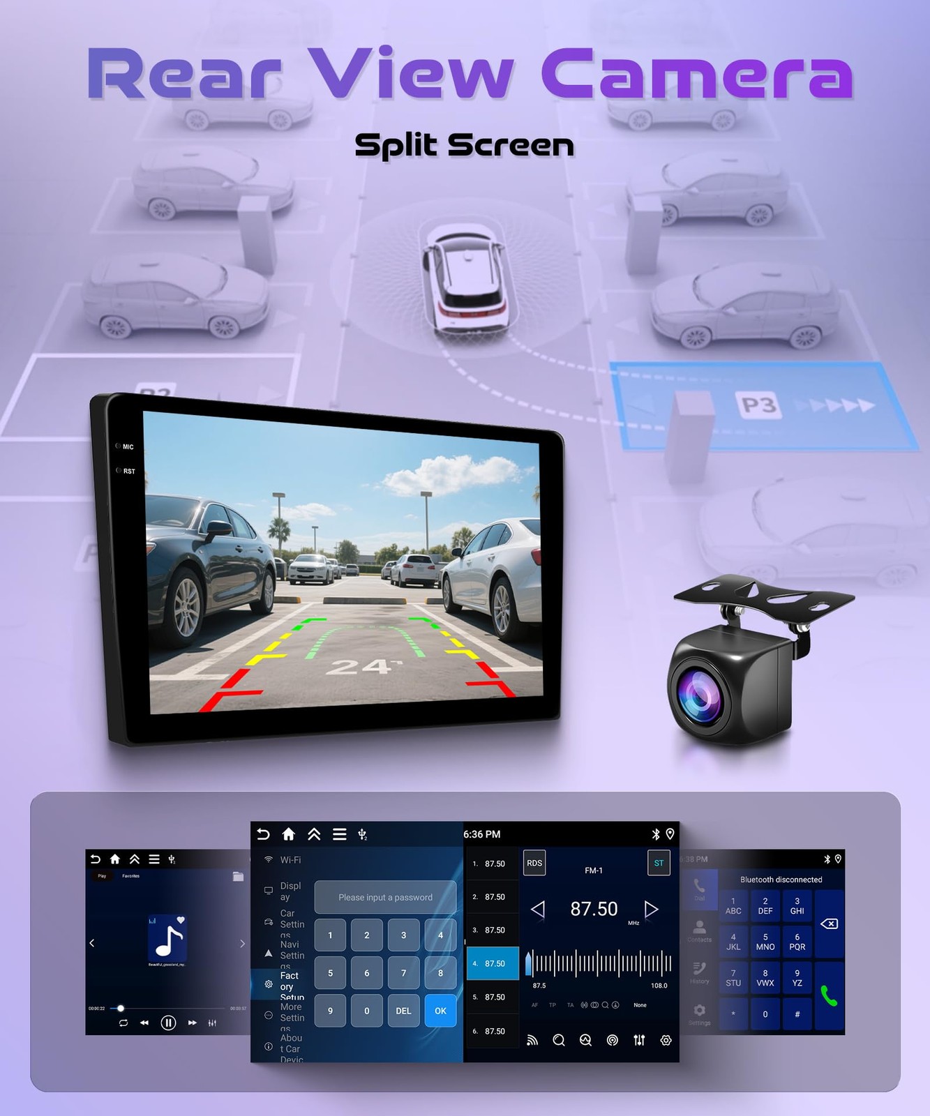 9″ Touchscreen Wireless Carplay Android Auto Stereo for 2005-2015 Toyota Tacoma