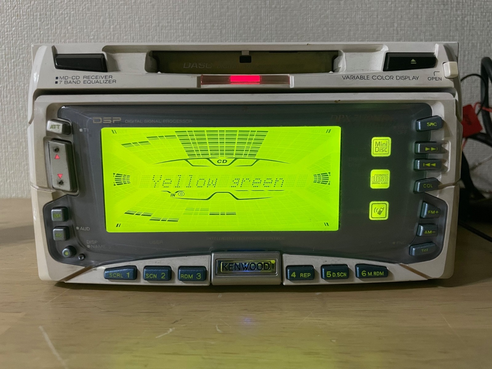 KENWOOD DPX-7170MDi 2DIN CD MD Player Bluetooth Tested Working White