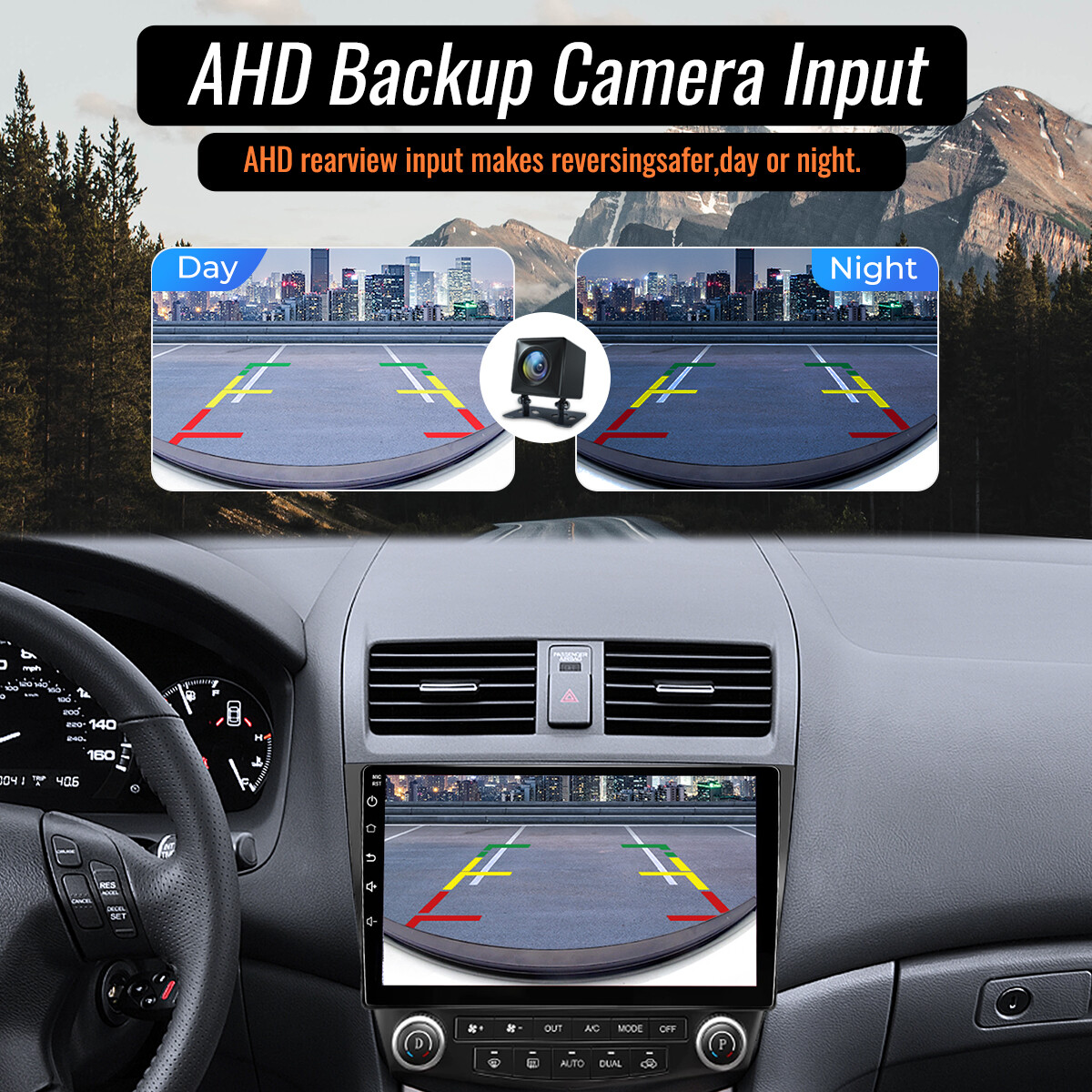Fit Honda Accord 2003-2007 Apple Carplay Car Stereo FM Radio MP5 Backup Camera