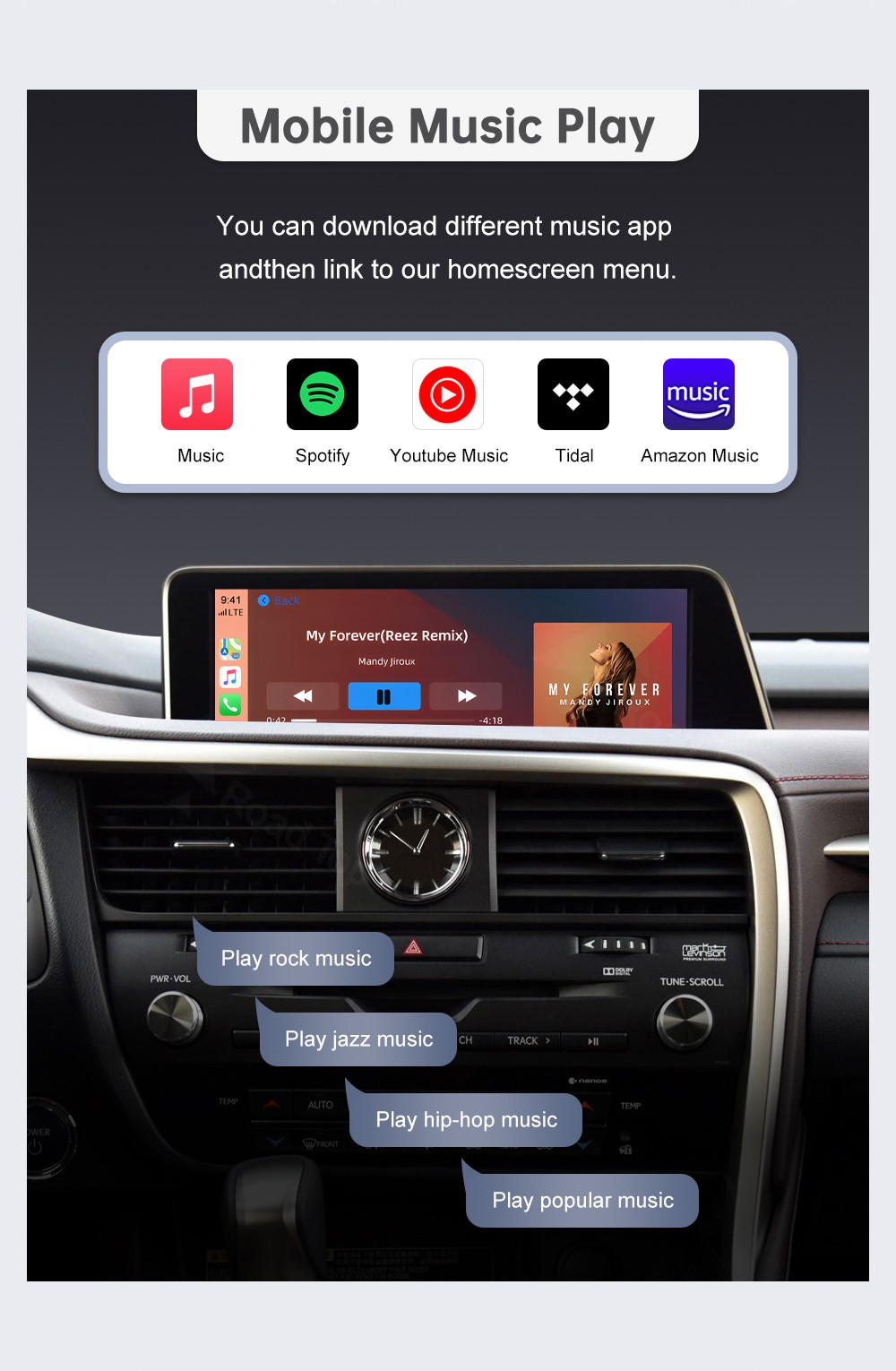 Wireless Carplay Android Auto Module For Lexus RX 2016-2019 Mirror Link AirPlay
