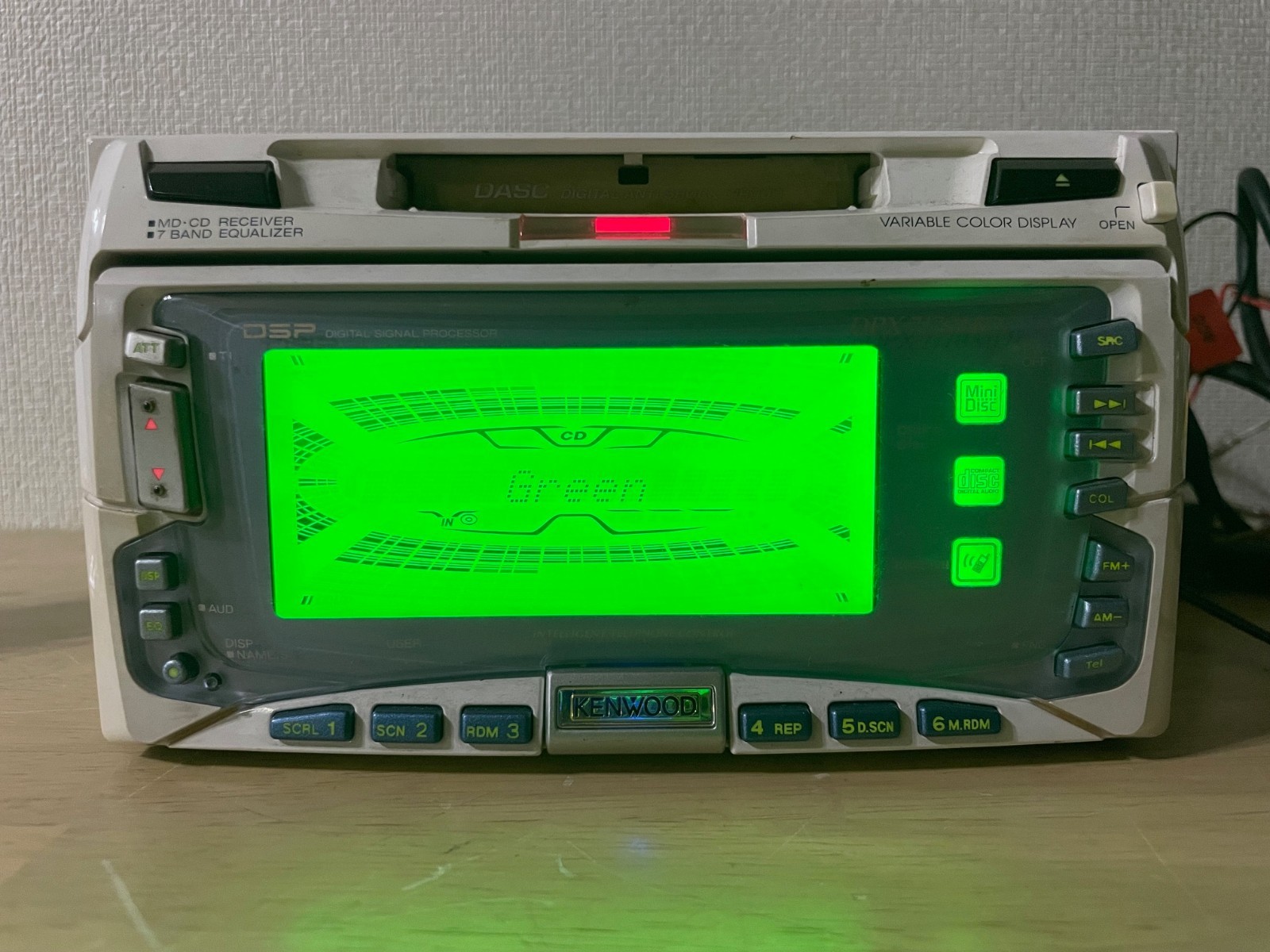 KENWOOD DPX-7170MDi 2DIN CD MD Player Bluetooth Tested Working White