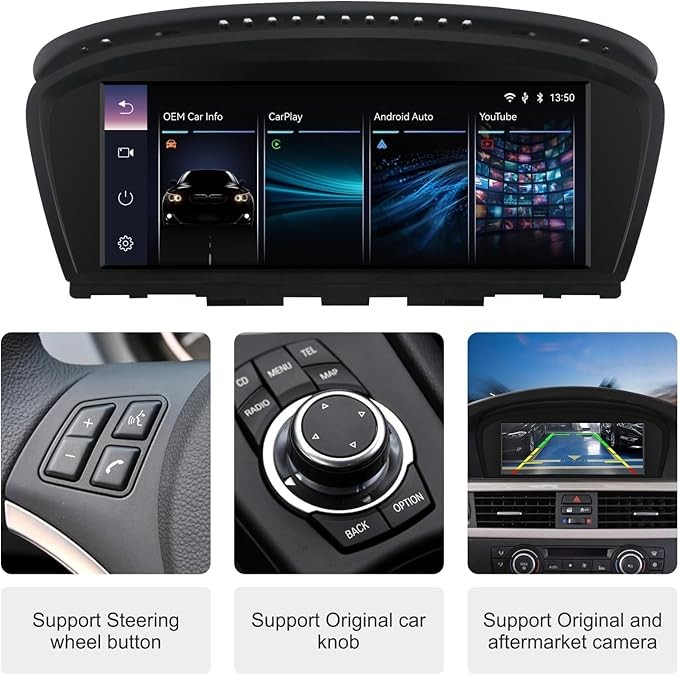 Carplay/Android Auto 8.9” Touchscreen For BMW 2005-2008 CCC-Or 2009-2010 CIC
