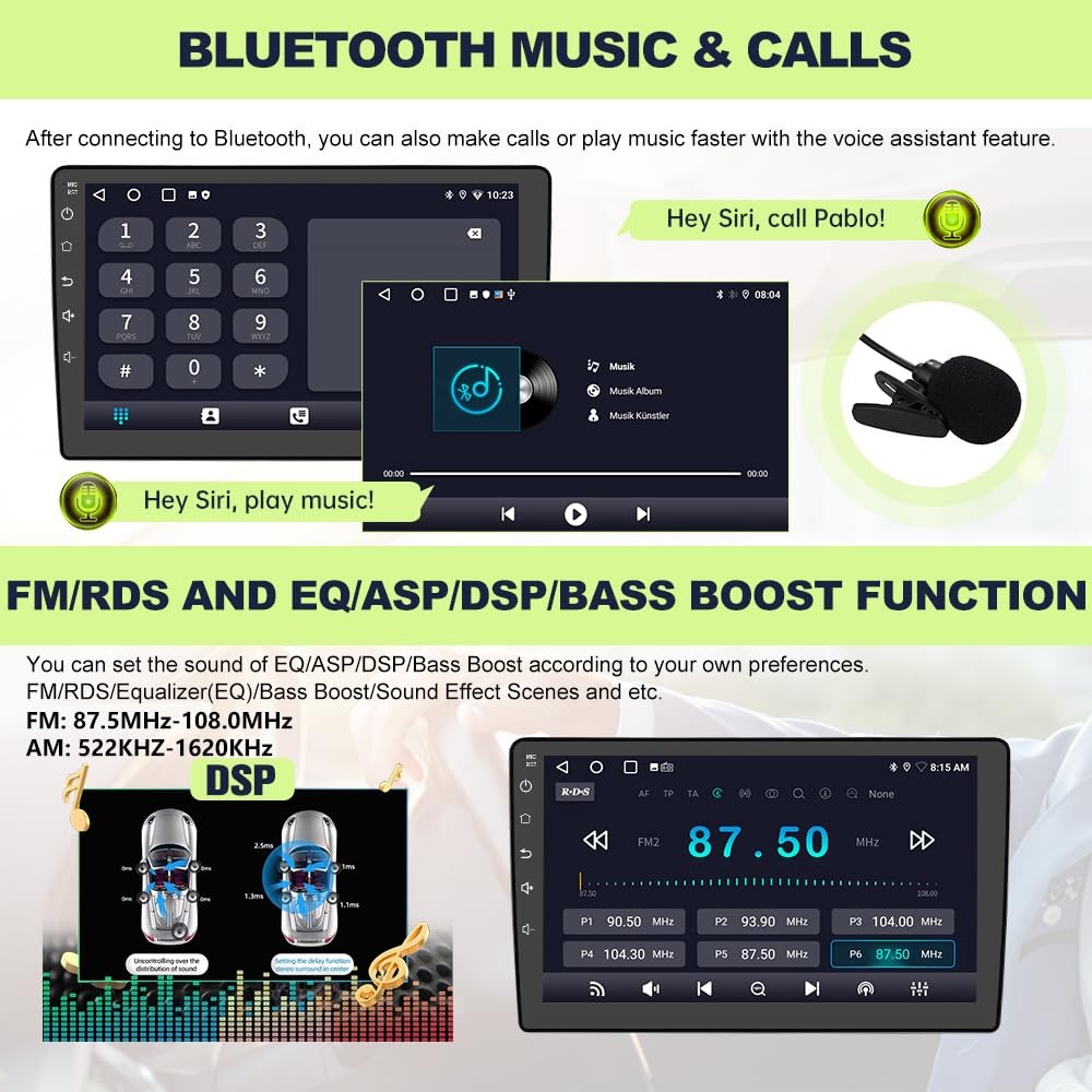Pyniro 2G+64GB Car Radio Stereo for Toyota Prius 2003-2009 9Inch Android…