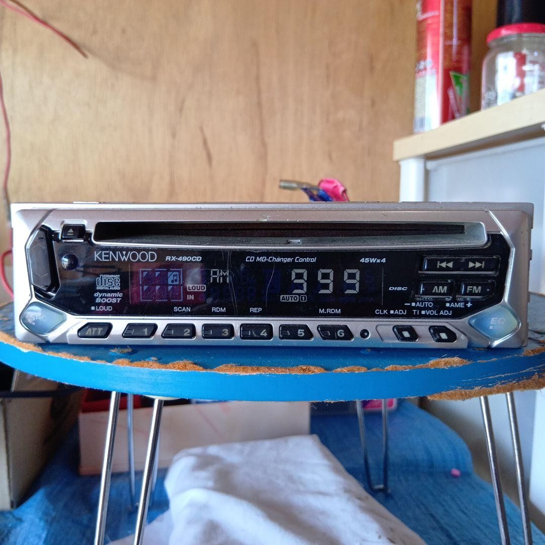 KENWOOD RX-490CD Car Audio Deck 45W x 4 CD MD Changer Control AM FM Radio