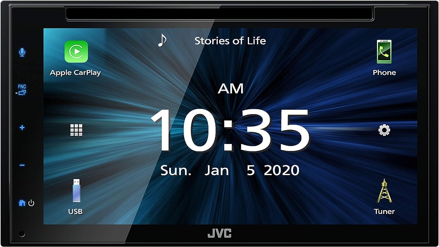 JVC KWV66BT 6.8 Inch Bluetooth Car Digital Multimedia Receiver Carplay, Android
