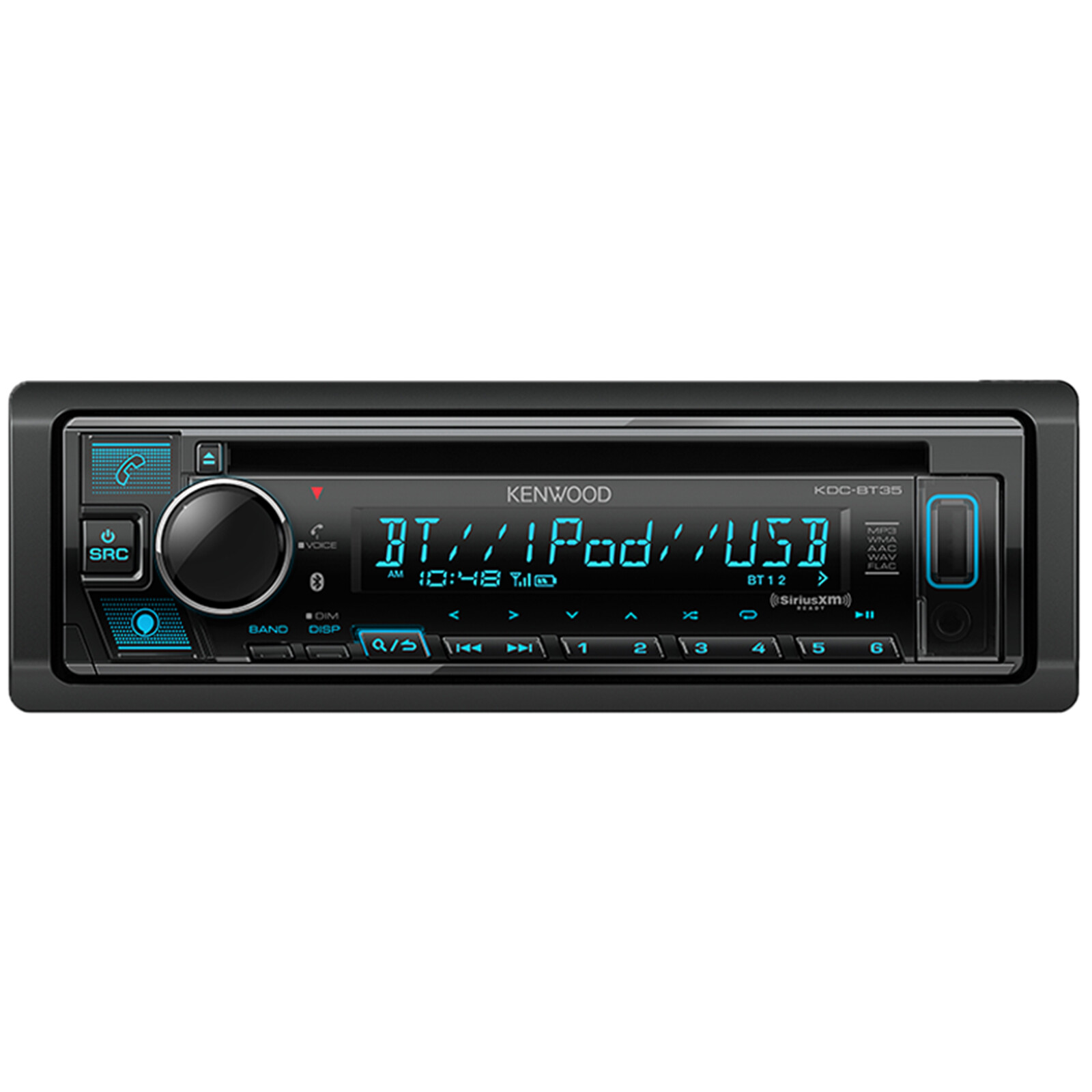 Kenwood KDC-BT35 Single DIN CD Player USB AUX AM/FM Stereo Bluetooth Receiver