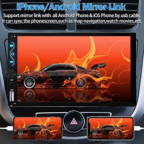 Double Din Car Stereo with Dash Cam,7 Apple Carplay & Android Auto + Dash Cam