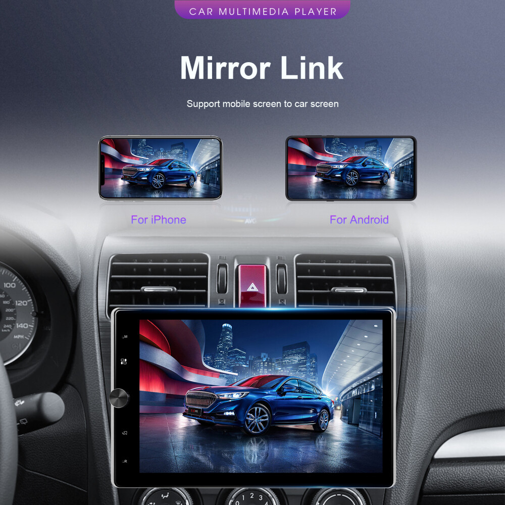 10.4” Android 15.0 Single 1 Din Carplay Rotatable Car Stereo Radio GPS + Camera