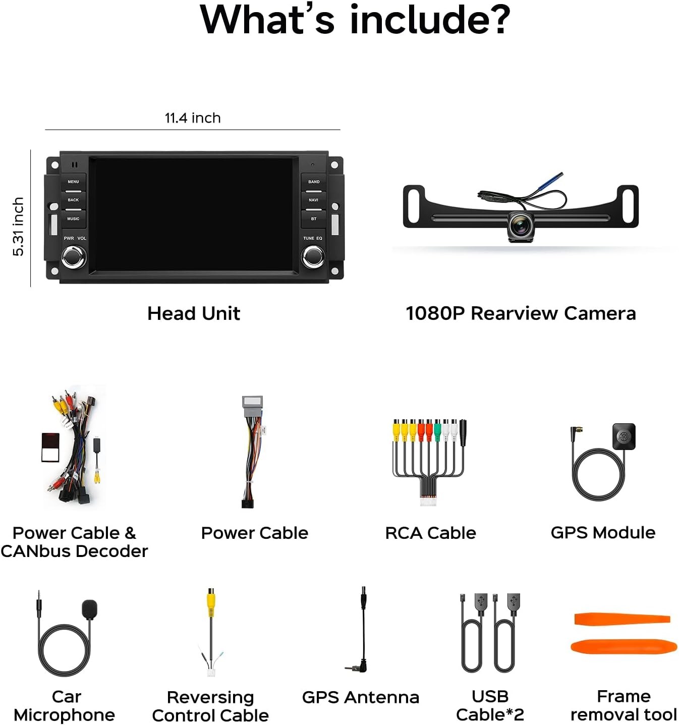 Car Stereo for Jeep, Dodge, Chrysler & Chevrolet Wireless Apple CarPlay Android