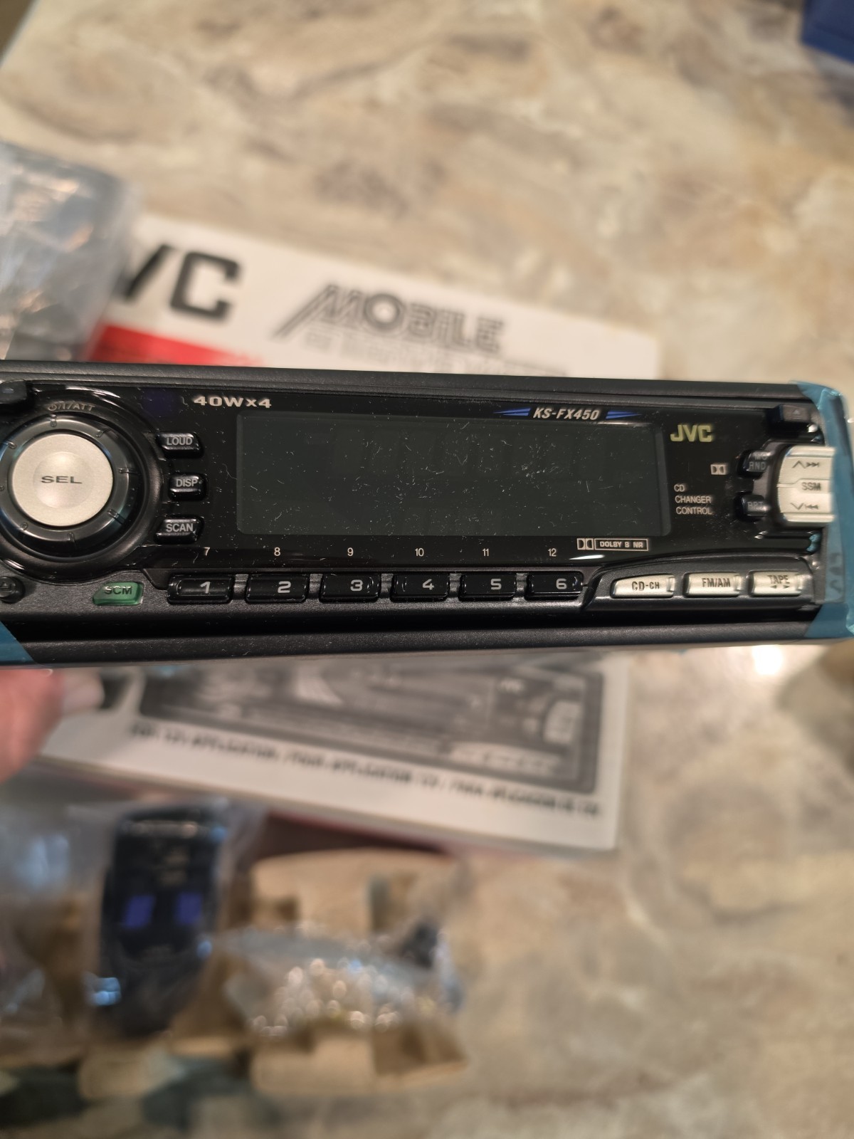 NOS JVC KS-FX450 Cassette Receiver Detachable Flip Face W Remote Cd Control
