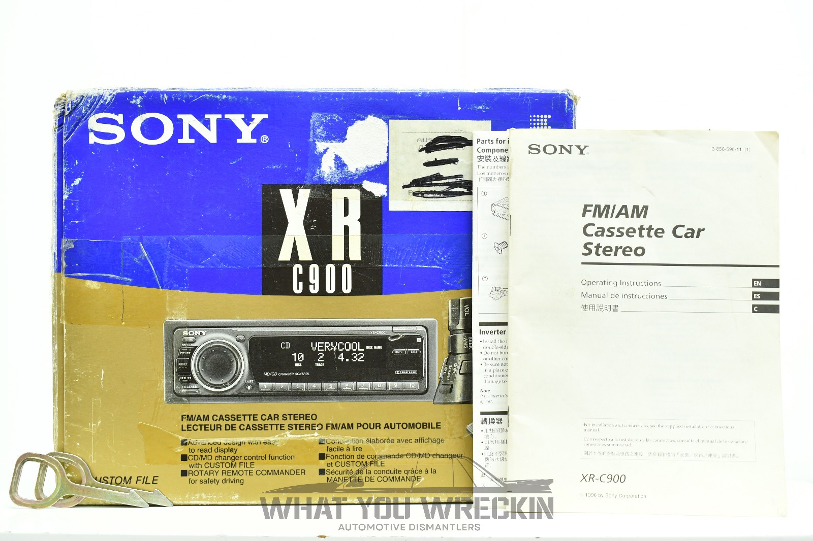 EXC: VINTAGE SONY CAR RADIO CASSETTE PLAYER HEADUNIT – XR-C900 + ORIGINAL BOX