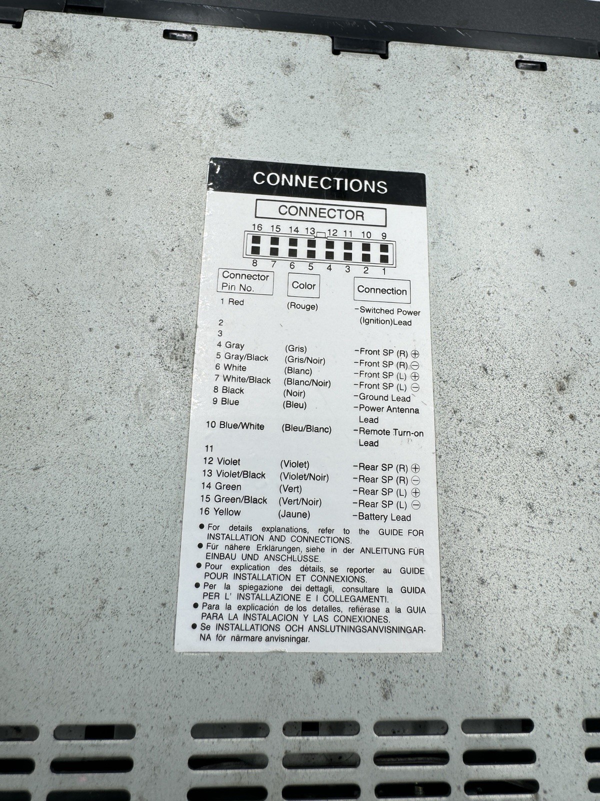 Alpine CDM-9803 Car Stereo CD Receiver 50Wx4 Untested