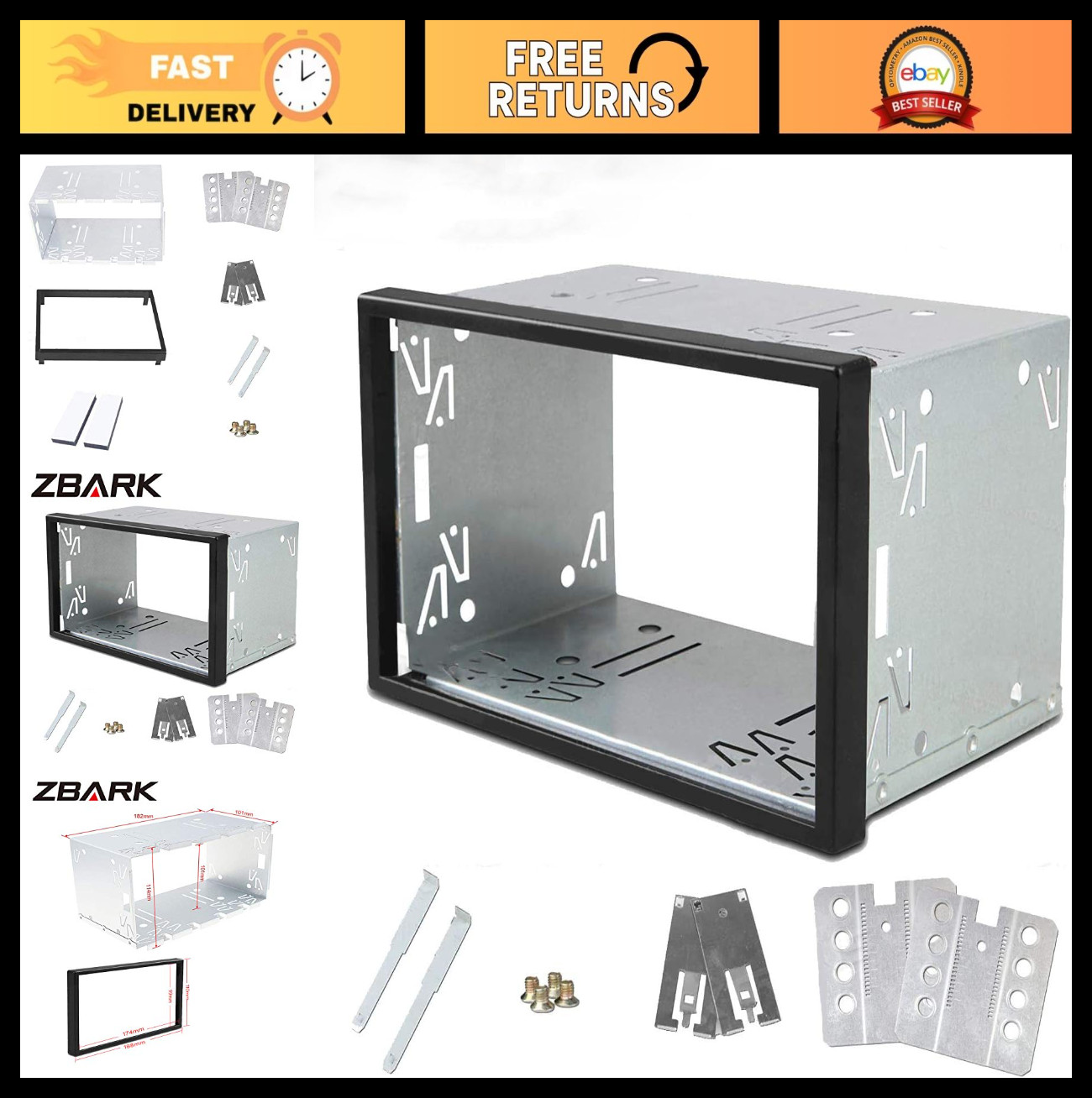 Universal Double Din Car Stereo Installation Kit – Radio Replacement Fitting Cag