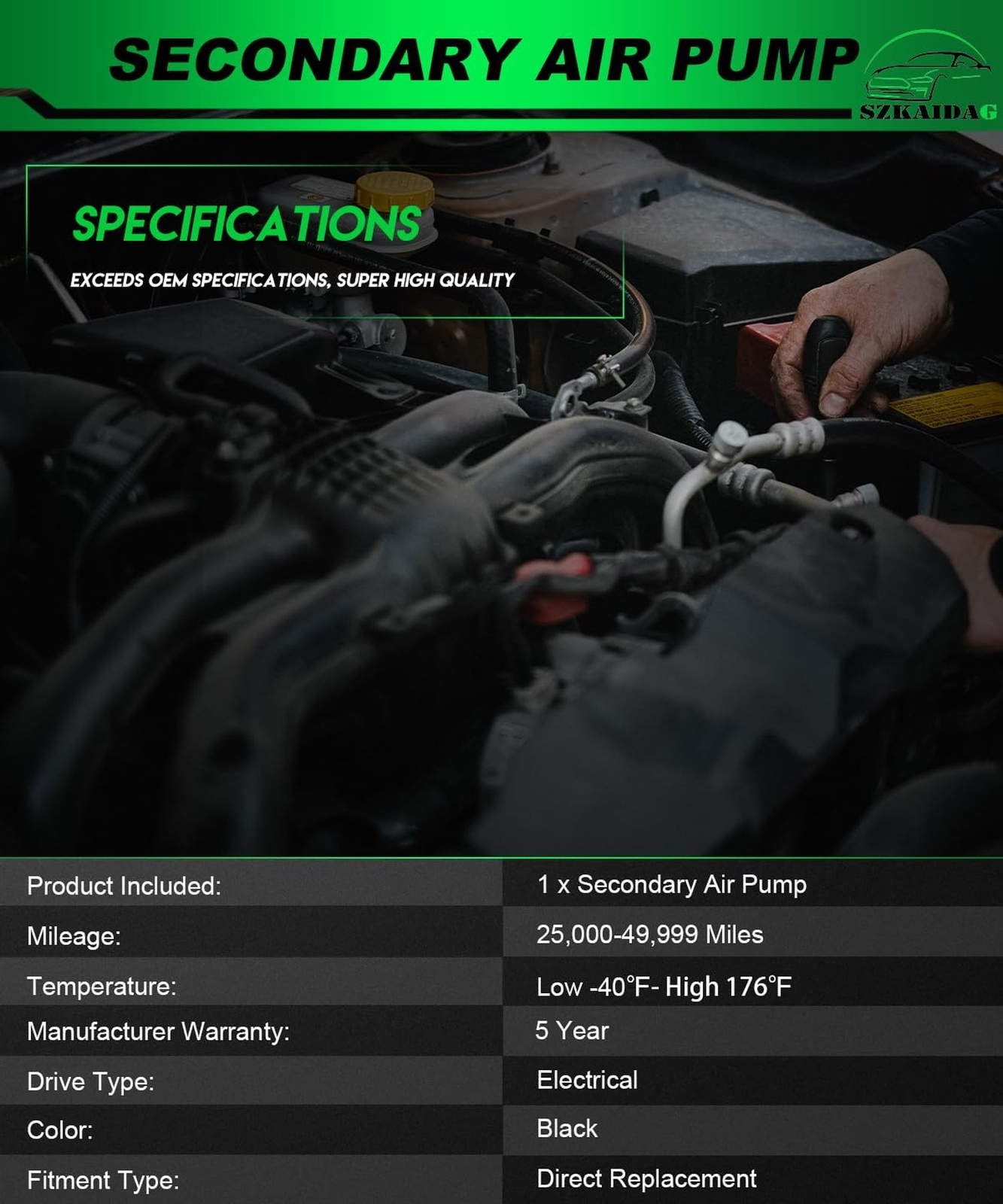 Secondary Air Injection Pump Fits For:-Toyota Tundra 2007-2013, Sequoia 2008-…