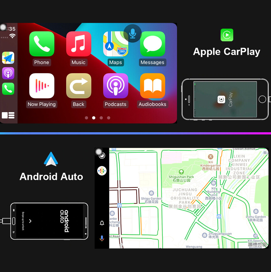 Car Stereo Radio Android 12.0 Apple Carplay GPS For Ford Focus 2005-2009