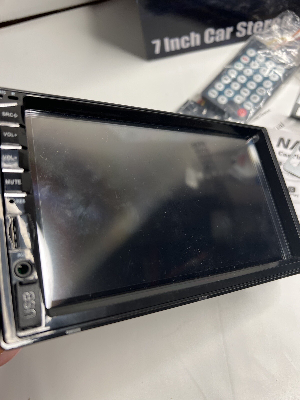 Double Din Car Stereo Compatible with Apple Carplay and Android Auto, 7 inch HD