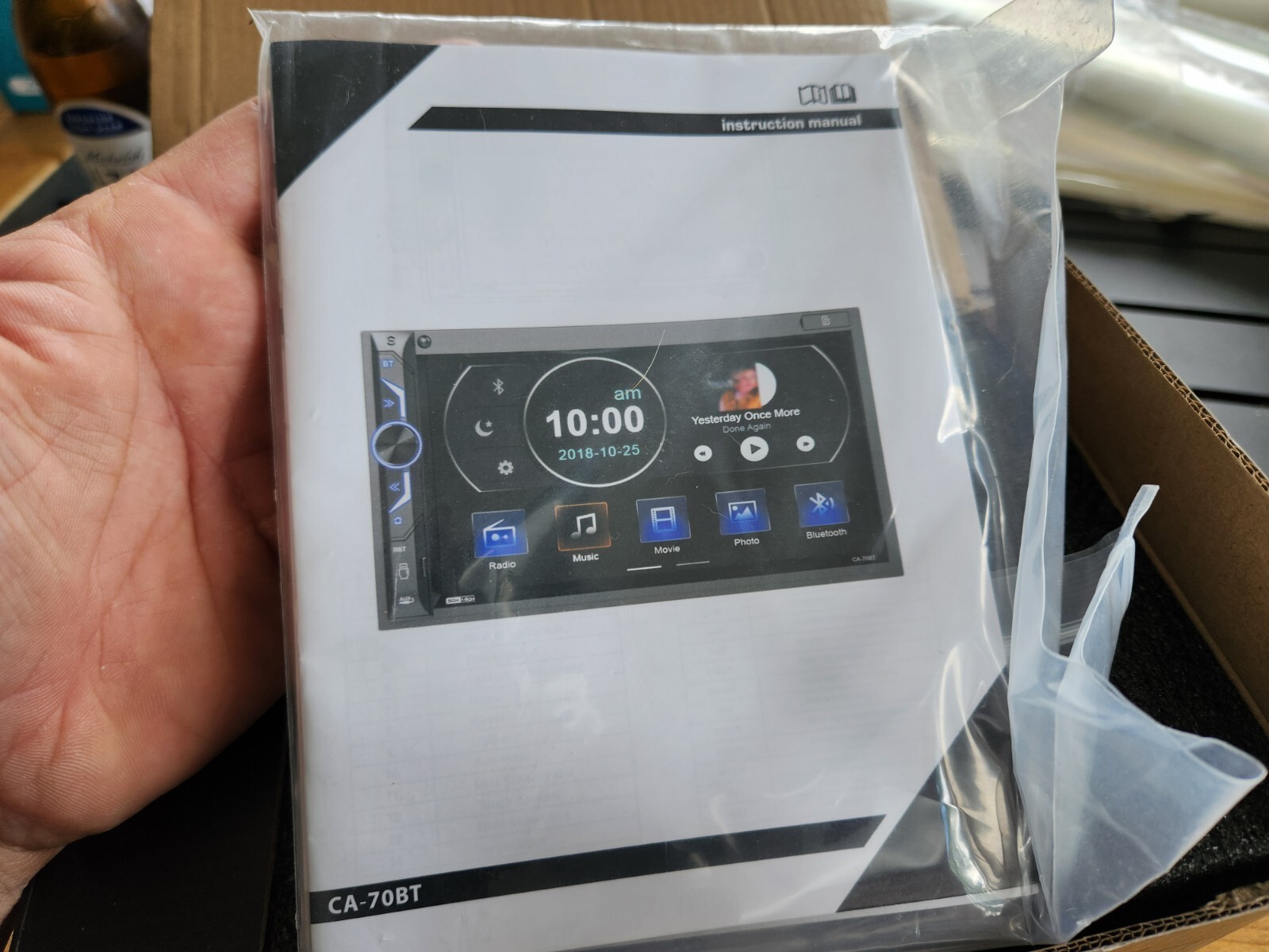Car Stereo Driving Entertainment CA-70BT Black 7 Inch Double Din Apple Carplay