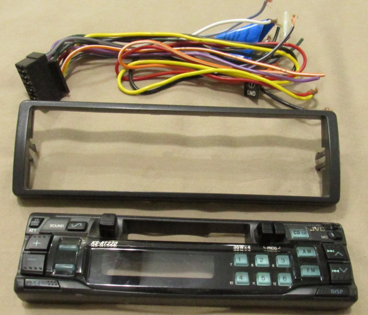 Vintage JVC KS-RT220 Detachable Face Wire Harness Trim Parts Only Works