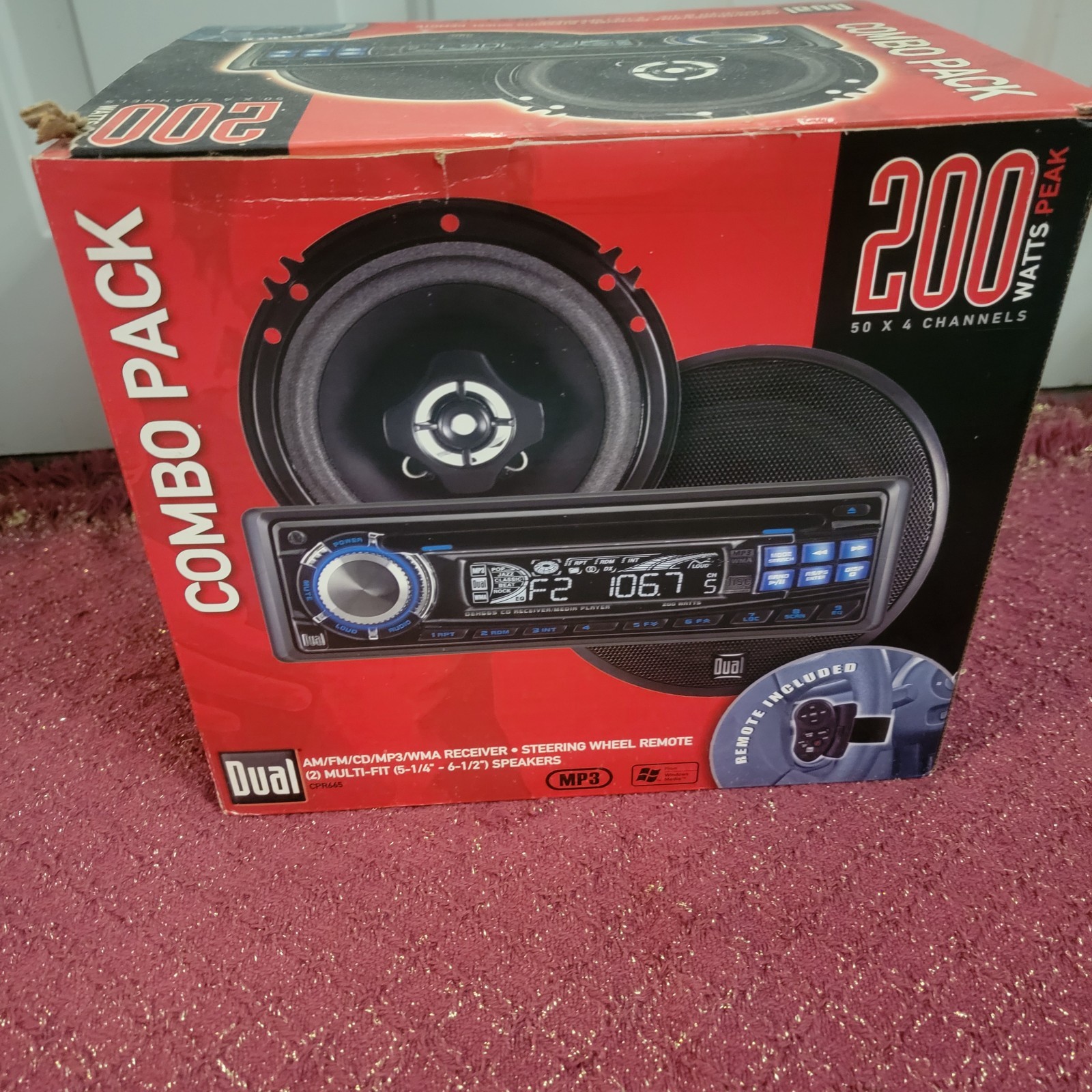 Car/ Truck Radio System AM/FM/CD/MP3/WMA Receiver/ Steering Wheel Remote-New