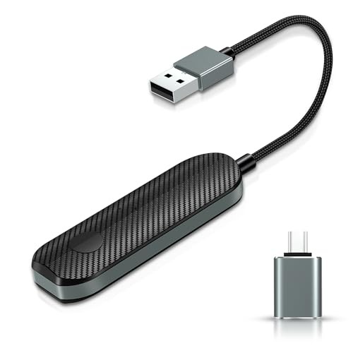 2026 Wireless CarPlay & Android Auto Adapter – Flexible Cable Prevents Port