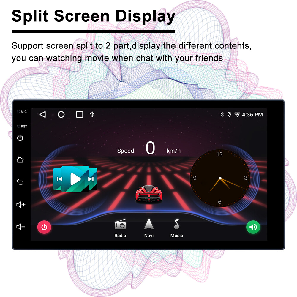 7″ Double 2 DIN Android 12 Car Stereo CarPlay 2+32GB GPS Navigation Radio WiFi