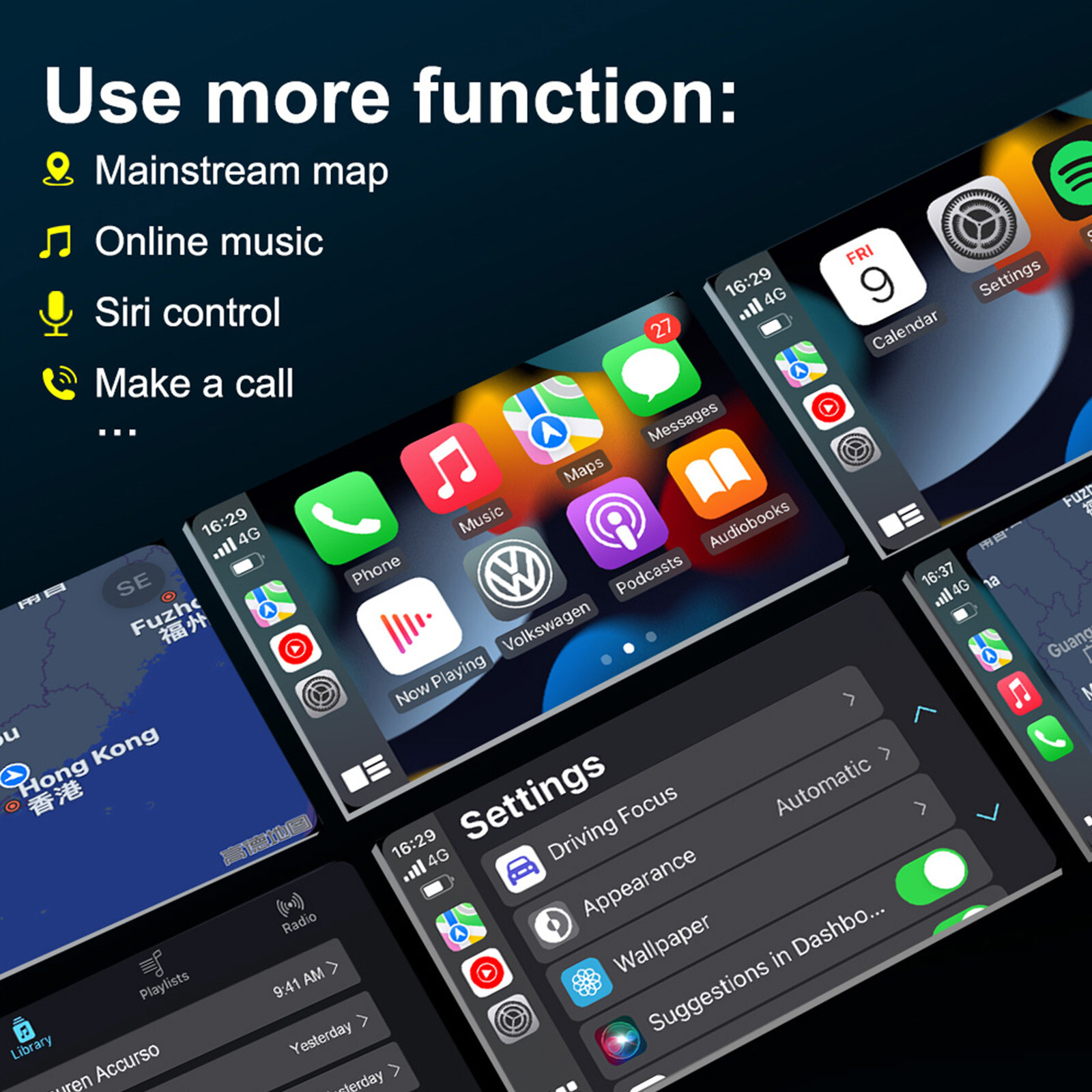 Wireless CarPlay Adapter for iPhone, Dual-core 5G Chip (Upgraded), Auto-connect