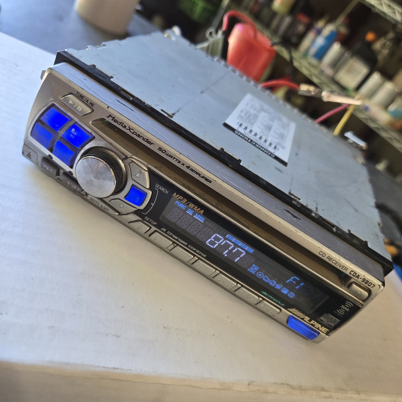Alpine CDA-9807 CD Player In Dash Receiver For Parts