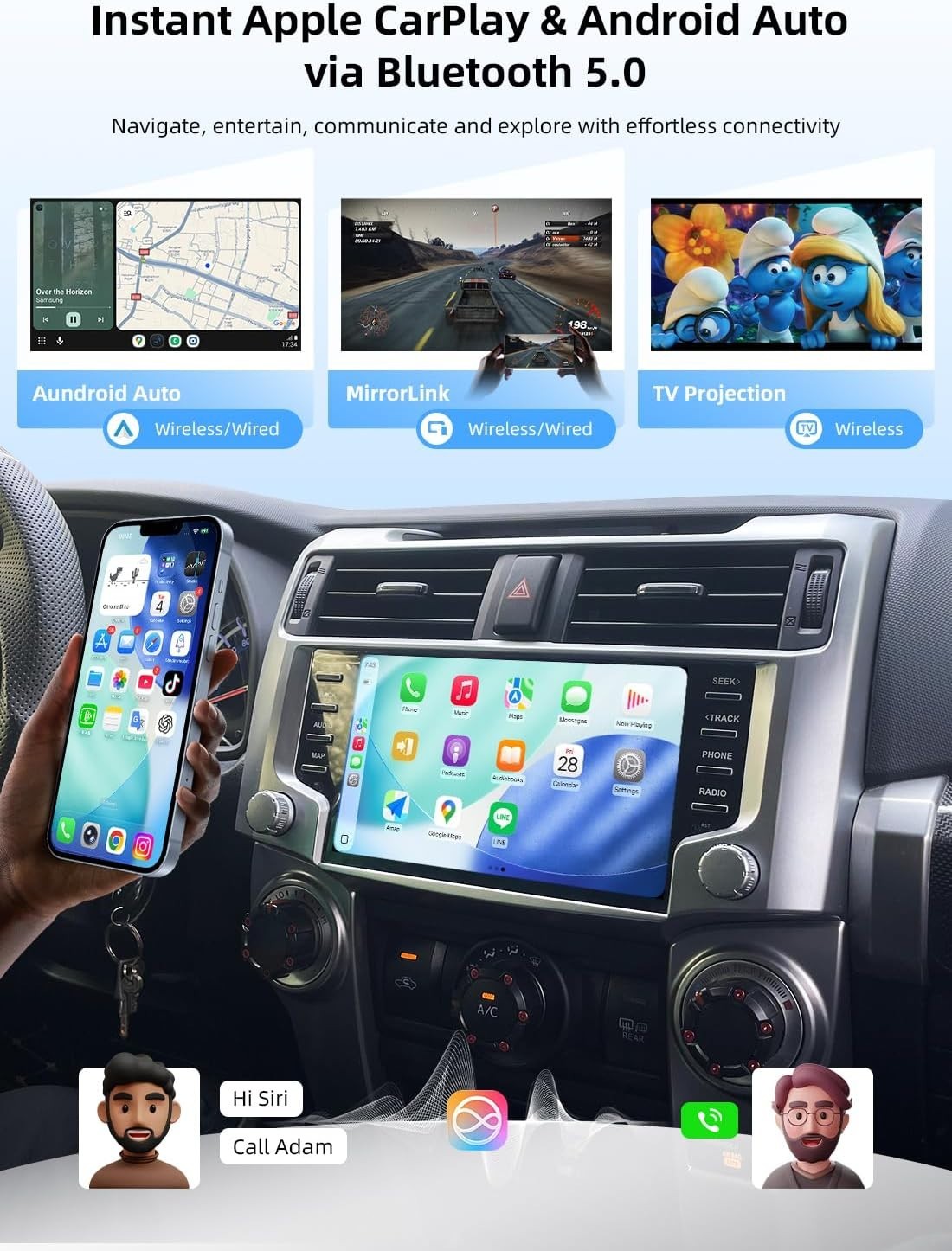 Dasaita Android 13 Radio 9″ Car Stereo for Toyota 4Runner 2010-2023 DTS GPS WiFi