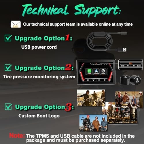 2026 GPS Carplay 5 inch for Motorcycle with 5 Inch Screen+Mounting Bracket