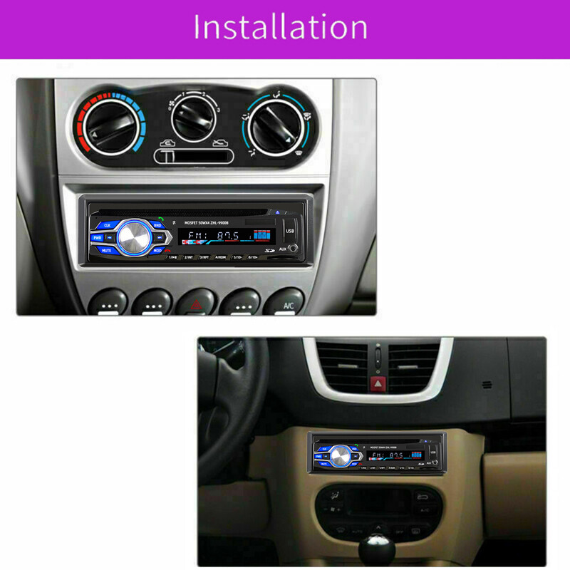 Car Head Unit FM AUX USB Bluetooth with DVD CD Single 1 Din Car Radio MP3 Player