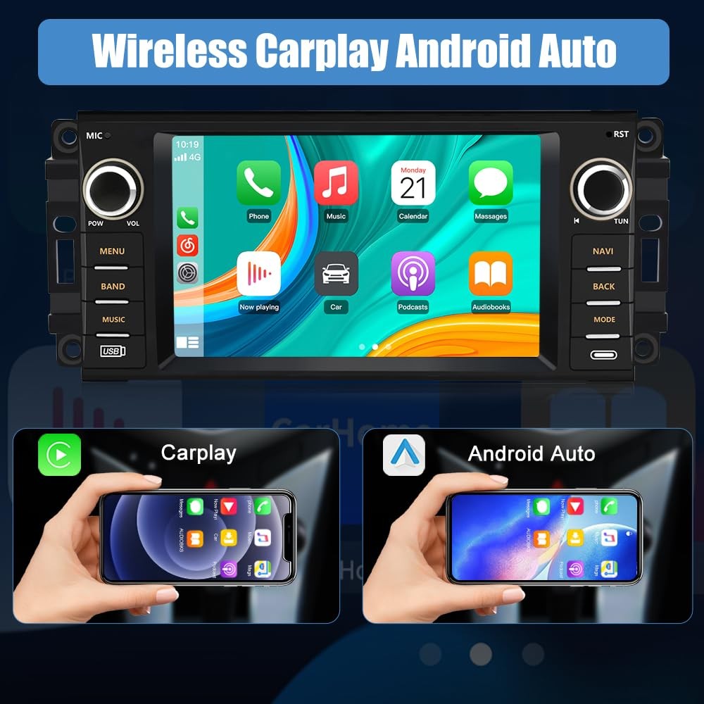 Car Stereo for Jeep Wrangler JK Compass Patriot/Chrysler/Dodge RAM Charger [2…