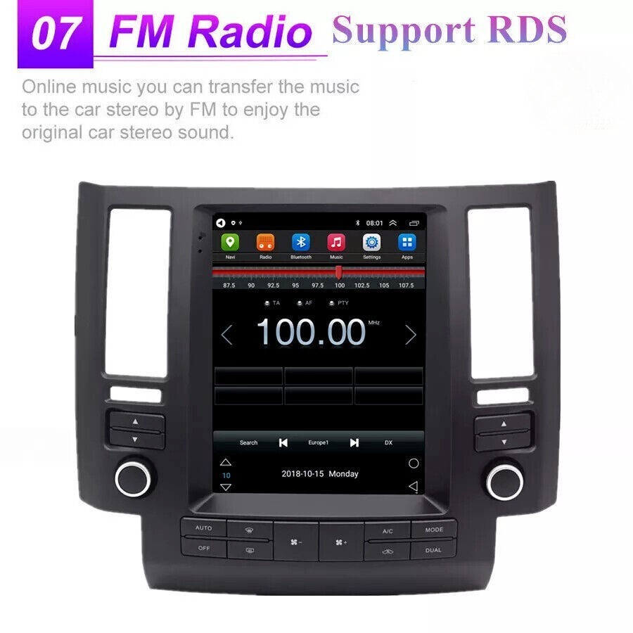9.7″ For Infiniti FX35 FX45 2003-2006 Android CarPlay GPS 32GB Car Stereo