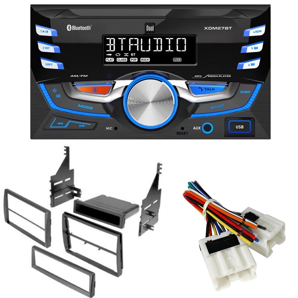 Dual XDM27BT AM/FM Radio MP3 Player Car Stereo & kit for 2005-2006 Nissan Altima