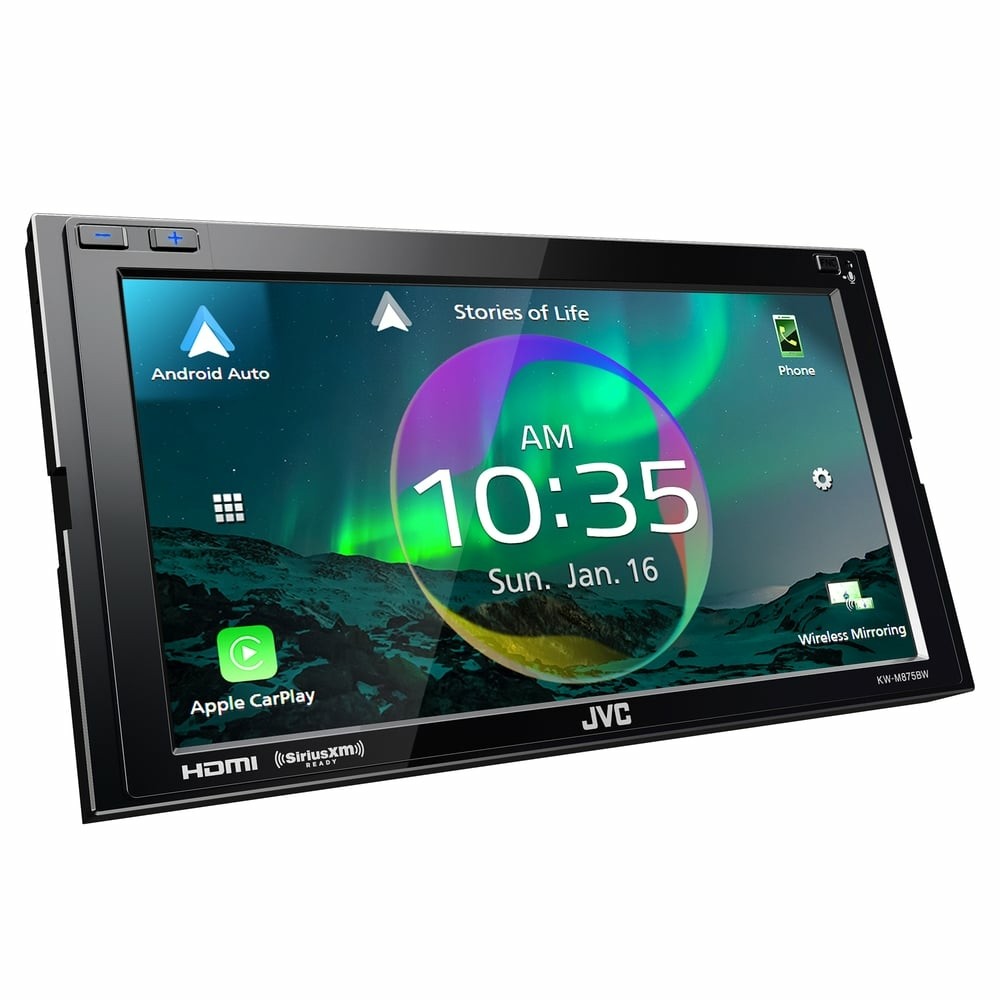 JVC KWM875BW 6.8″ Multimedia Receiver + Audio Bundle