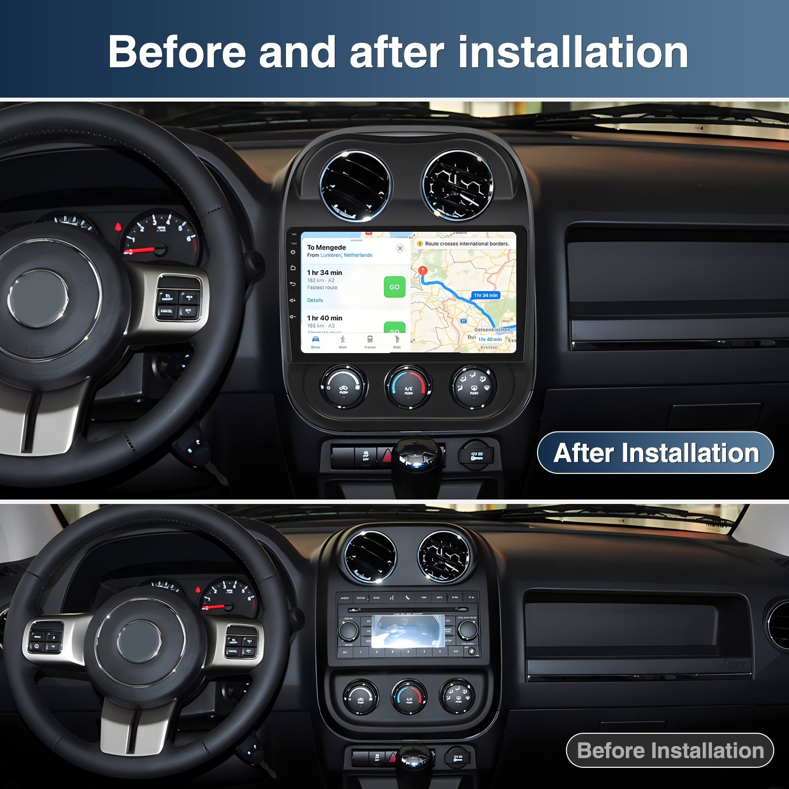 Car Stereo Radio Auto Carplay Android 16 10.1″ Double 2Din Touch Screen GPS WIFI